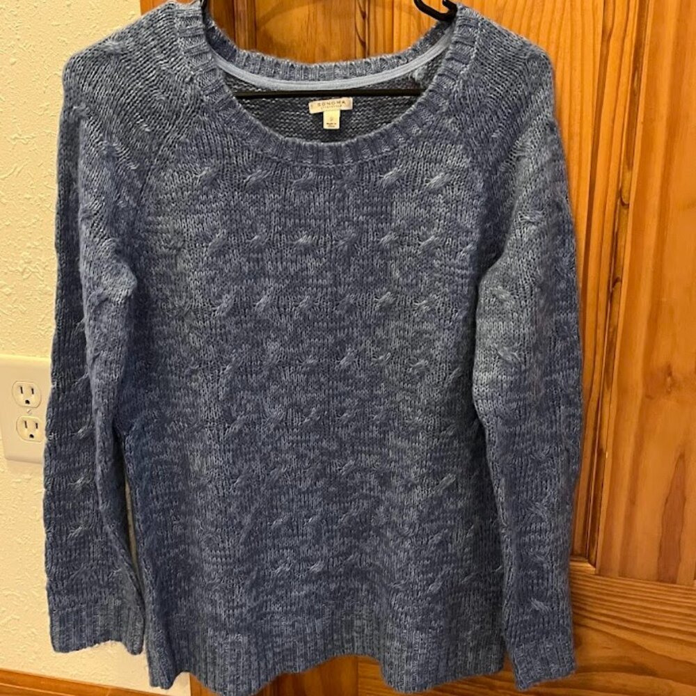Sonoma Life+Style Sweater, Blue, Small
